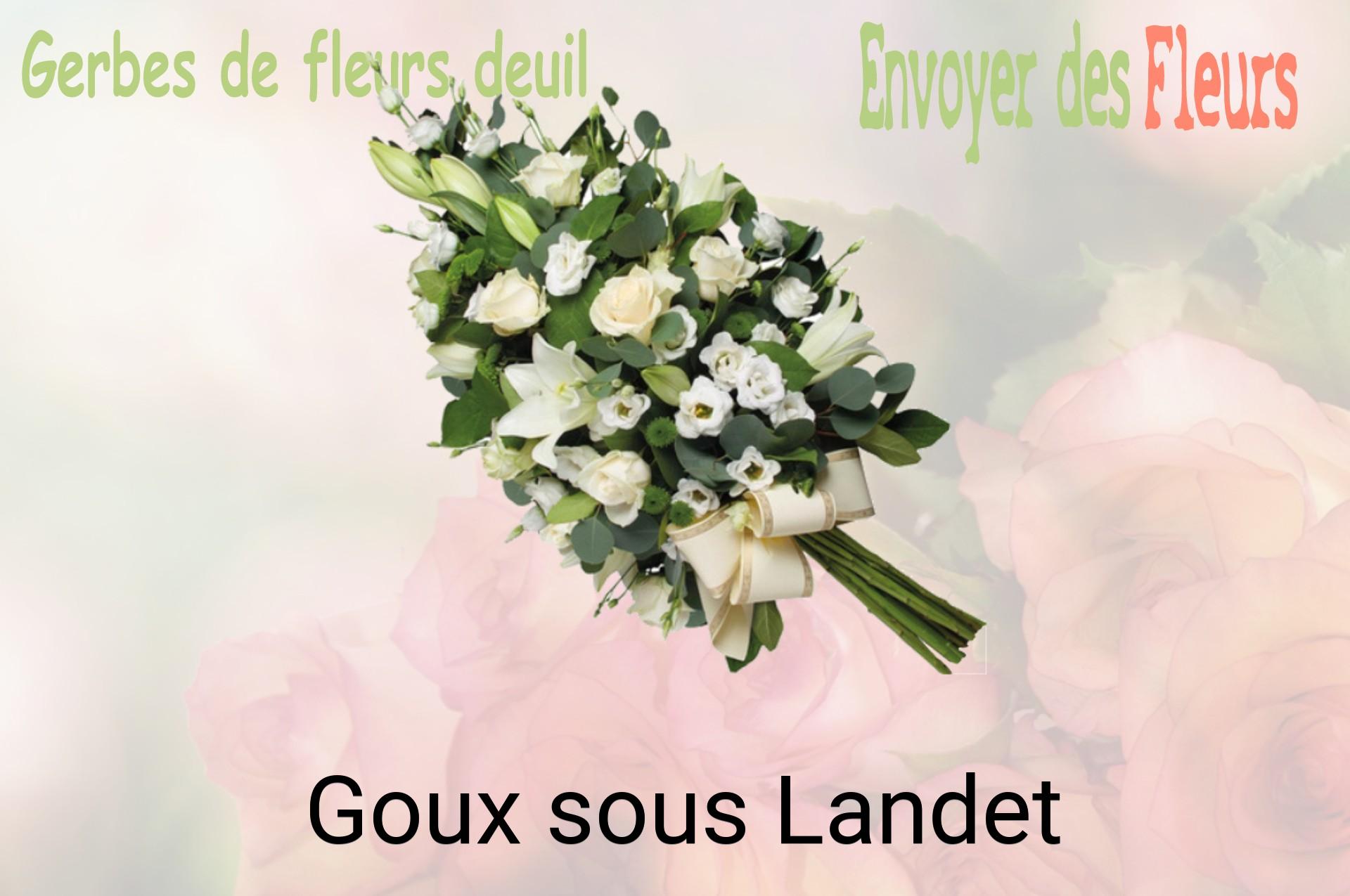 Gerbe de fleurs de deuil livrée à Goux-sous-Landet